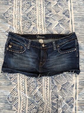 Vintage Y2k Decree Jean Mini Denim Skirt